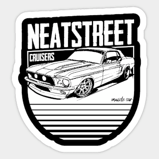 Muscle Car Tshirt Sticker